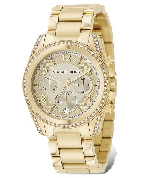 cheap womens michael kors gold watch|gold watch women's oversized.